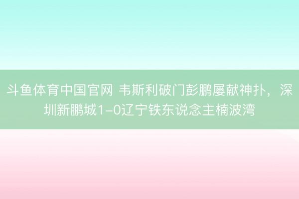 斗鱼体育中国官网 韦斯利破门彭鹏屡献神扑，深圳新鹏城1-0辽宁铁东说念主楠波湾