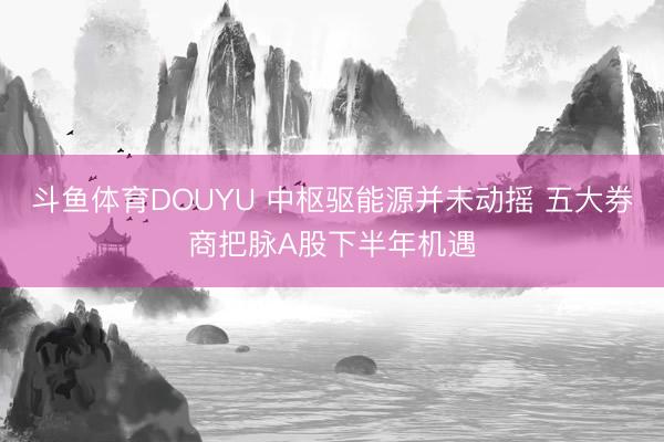 斗鱼体育DOUYU 中枢驱能源并未动摇 五大券商把脉A股下半年机遇